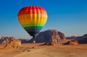 Globo aerostático en Jordania